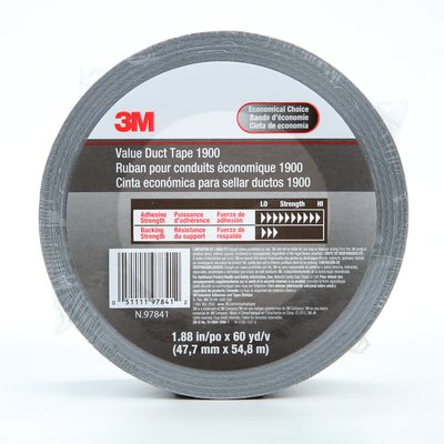 1900 1.88" X 60Yd 5.8Mil Silver Duct Tape 24Rl/Cs