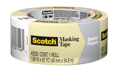 2020 2" X 60Yd Production Grade Masking Tape 24Rl/Cs