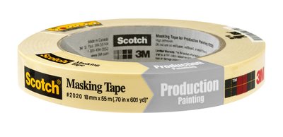2020 3/4" X 60Yd Production Grade Masking Tape 48Rl/Cs