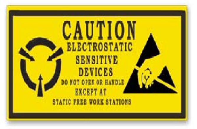 1-1/2 X 3" Caution Electrostatic Sensitive Label 1000/Rl