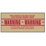 260 3" X 450' "Warning" Kraft Reinforced Water Activated Tape 10Rl/Cs