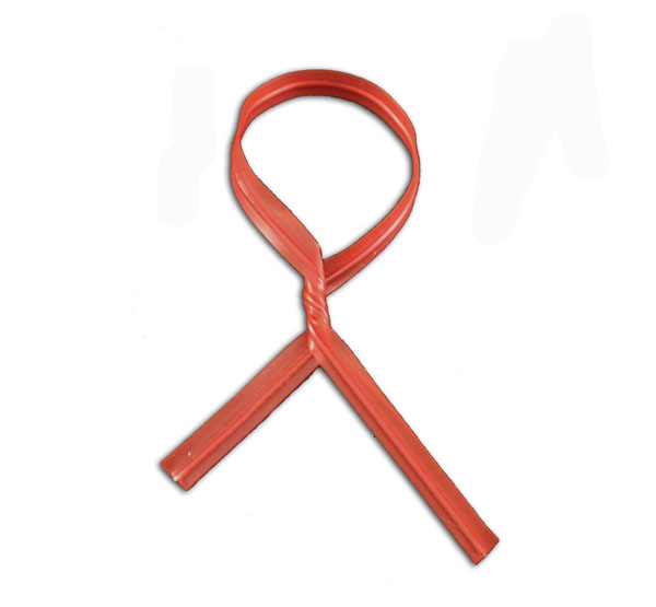 6" Twist Ties Red Plastic 2000/Bx 50000/Cs